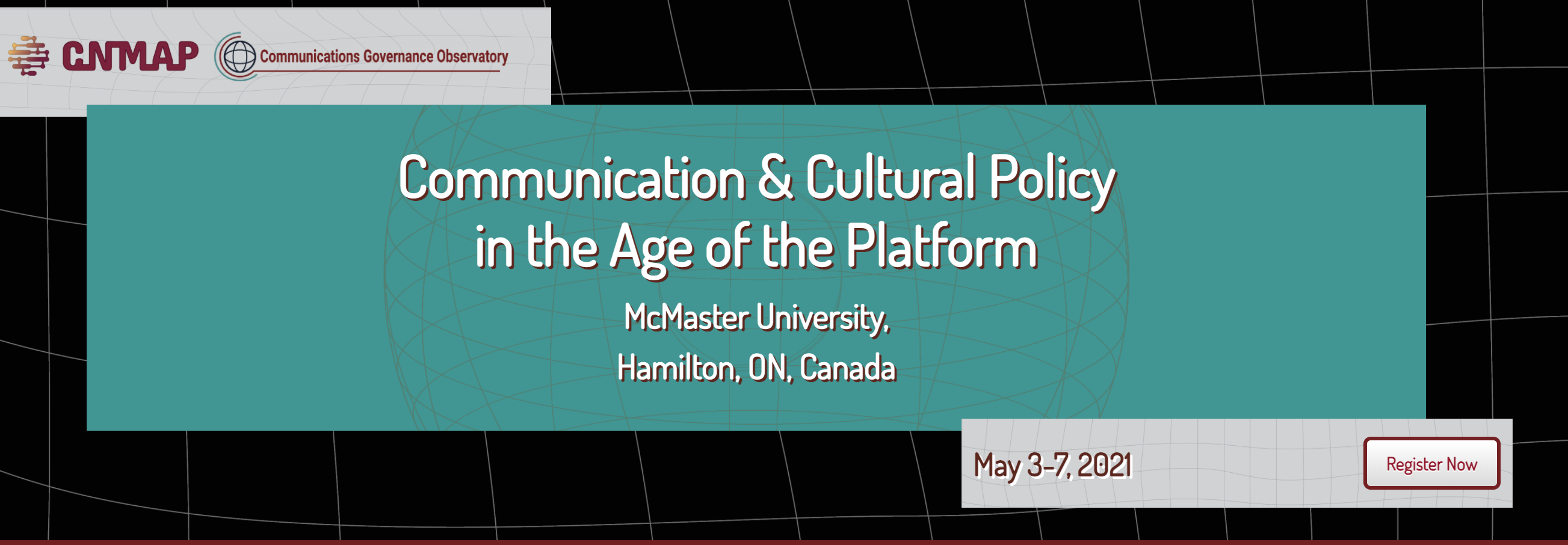 McMaster Communication & Cultural Policy in the Age of the Platform conference banner
